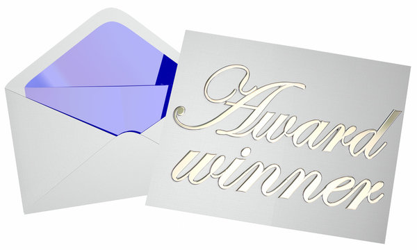 Award Winner Opening Envelope Competition Announcement 3d Words