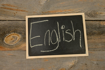 English concept in chalk