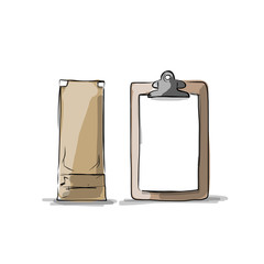 Bag packaging and , sketch for your design