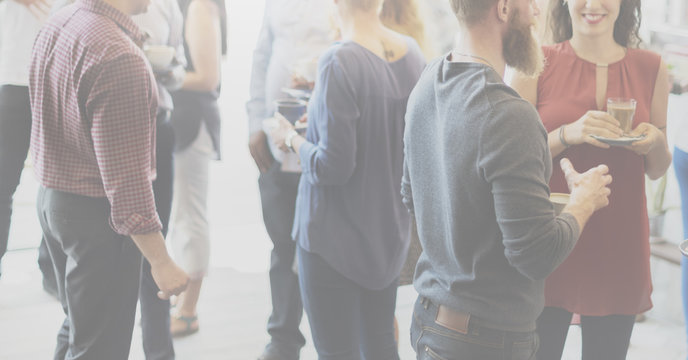 Colleagues Buffet Party Brunch Dinning Concept