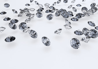 Diamonds on gray background.