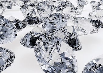 Diamonds on gray background.