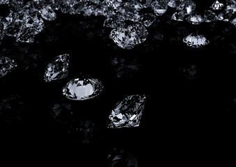 Diamonds on black background.