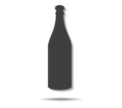 bottle double shadow icon vector