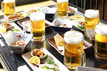 Crédence de cuisine en verre imprimé Bar 居酒屋〜ビールと料理