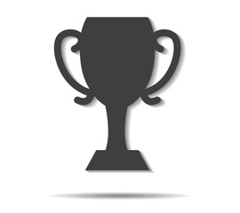 cup champion double shadow icon vector