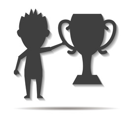 doll champion double shadow icon vector