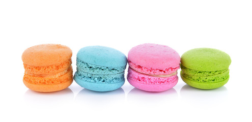 macaroons on white background