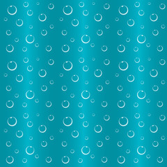 Bubbles in water seamless background.
