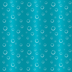 Bubbles in water seamless background.
