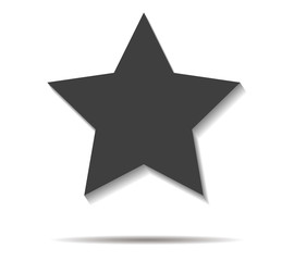 Obraz premium star double shadow icon vector