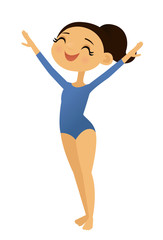 Happy young gymnast 