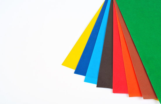 Different colored sheets of paper