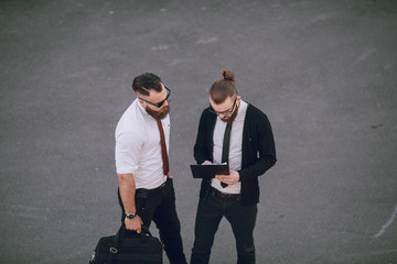 business man outside