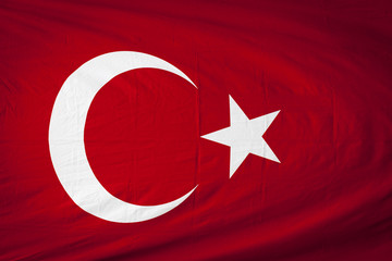 Close up of Turkey flag