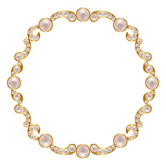 Frame with pearls