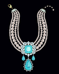 Pearl necklace with pendant