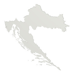 Obraz premium Croatia map