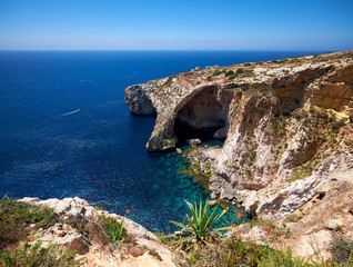 Blue Grotto - one of nature landmarks on Malta