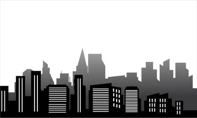 Fototapeta premium Silhouette of just a buildings