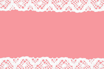 White lace on background.