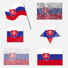 Set with Flags of Slovakia