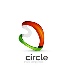 Abstract swirly round logo template