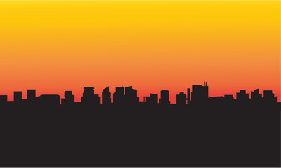 Fototapeta premium Collection silhouette city