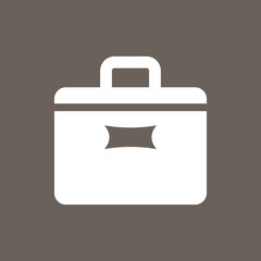 Suitcase Icon on Dark Gray Color. Eps-10.