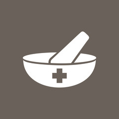 Crutches Icon on Dark Gray Color. Eps-10.