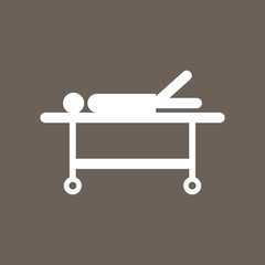 Crutches Icon on Dark Gray Color. Eps-10.