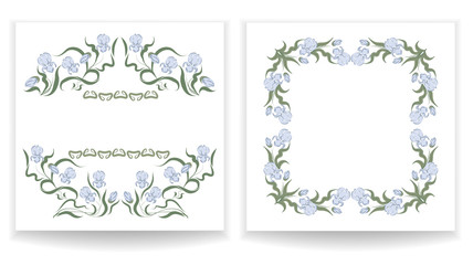 designs with blue iris