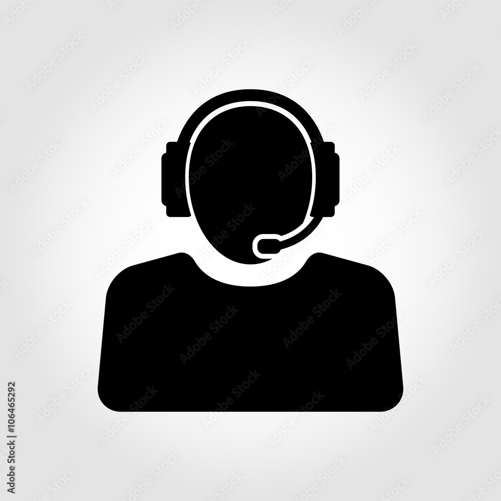 Sticker Vector customer service icon. Support Manager. Customer Service Icon Object, Customer Service Icon Picture - stock vector