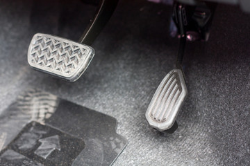 Brake pedal and accelerator