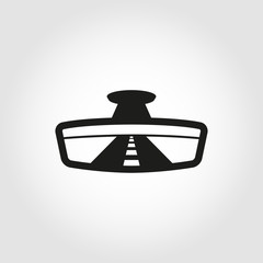 Vector black rear view icon. Rear View Icon Object, Rear View Icon Picture, Rear View Icon Image - stock vector