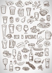 sketchy beer and snacks