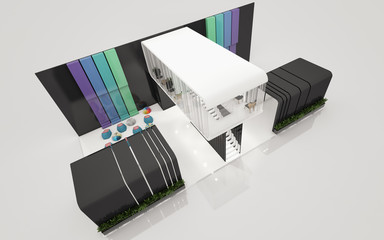 Exhibition Stand with 2 Levels