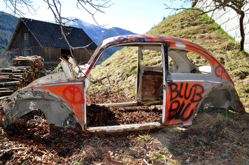 wrecked beetle