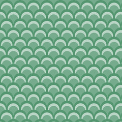 Fototapeta na wymiar Retro circle pattern green theme