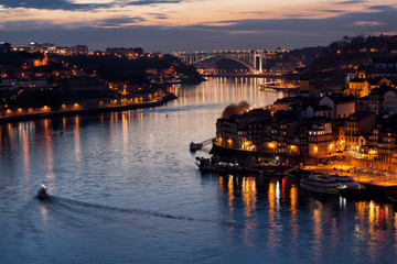 Dusk at Douro River in Porto