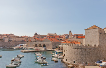 Old Port of Dubrovnik, Croatia. UNESCO site