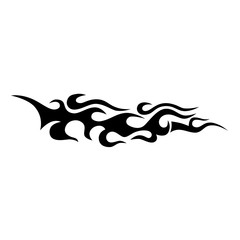 Tattoo tribal vector design.	Black tribal flames for tattoo or another design.