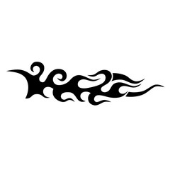 Tattoo tribal vector design.	Black tribal flames for tattoo or another design.