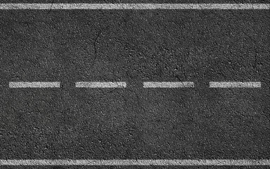 Fototapeta White Stripes On Asphalt Road obraz