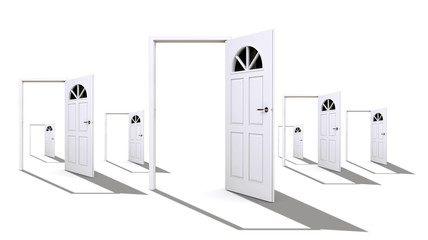 White open doors