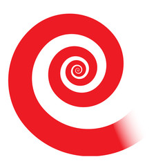 Classic red spiral illustration, vector.