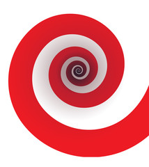 Classic red spiral illustration, vector.