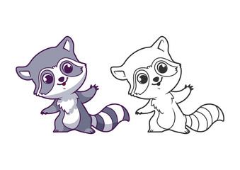 Cute little raccoon.