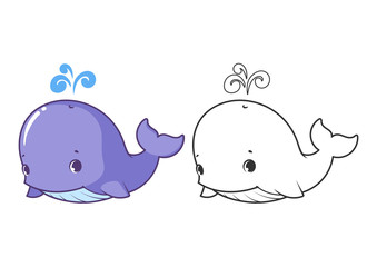 Obraz premium Cute little whale.