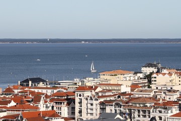 Vue sur les toits d'Arcachon depuis le belvédère